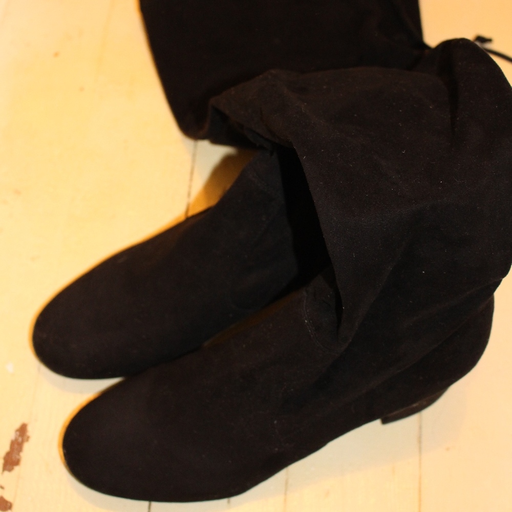 Over the knee black boots - size 9